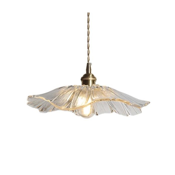 Creative Glass Flower Pendant Lamp – Vintage Design for Bedroom & Living Room