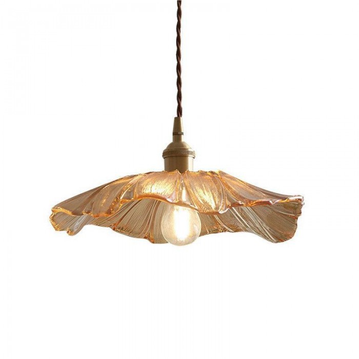 Creative Glass Flower Pendant Lamp – Vintage Design for Bedroom & Living Room