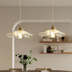 Creative Glass Flower Pendant Lamp – Vintage Design for Bedroom & Living Room