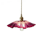Creative Glass Flower Pendant Lamp – Vintage Design for Bedroom & Living Room