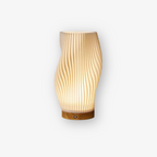 Warm LED Table Lamp with Dimmable Function & Elegant Wave Design