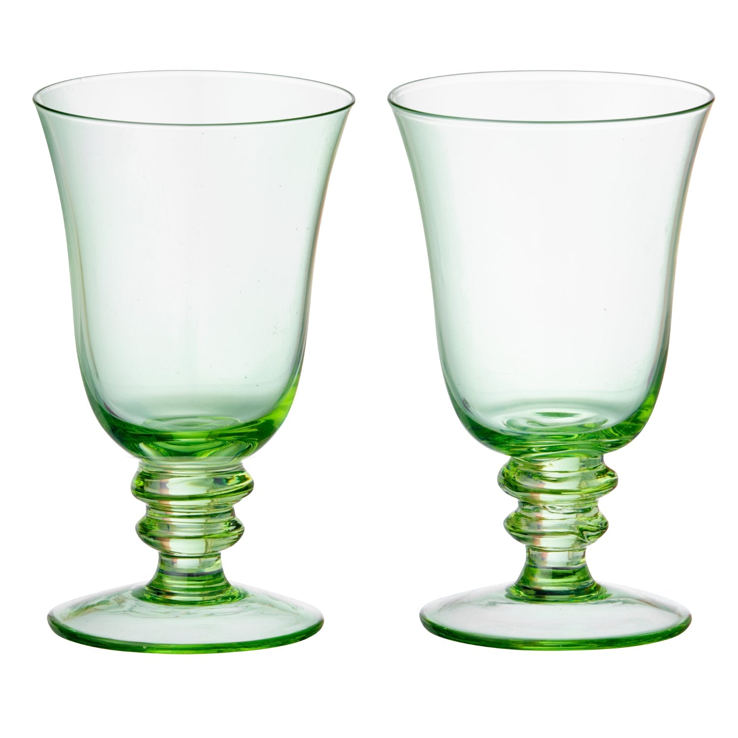Wine Leopold 'Sage' Glasses - Set of Two by Bungalow of Denmark