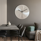 Aeris Steel | Elegant Minimalist Stainless Steel Wall Clock | Timeless Precision & Style for Modern Interiors