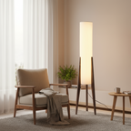Lunara | Japandi Solid Wood Floor Lamp with LED Light