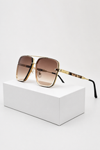 Aviator Sunglasses Gold Frame with UV400 Gradient Lens