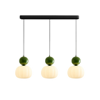 Art Deco Pendant Light with Acrylic Shade, Round Colored Top