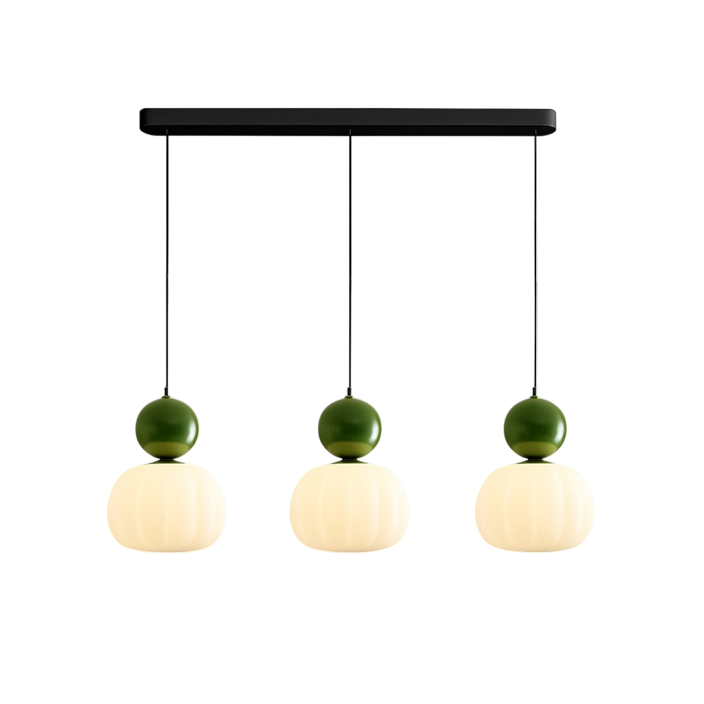 Art Deco Pendant Light with Acrylic Shade, Round Colored Top