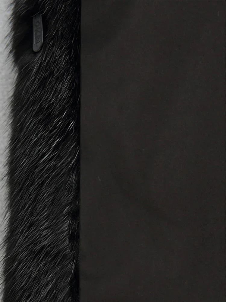 Women's Faux Fur Coat with Fur-Lined Hood, Long Length