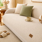 Non-Slip Sofa Cover for Pets – Plush Grip-Dot Couch Protector