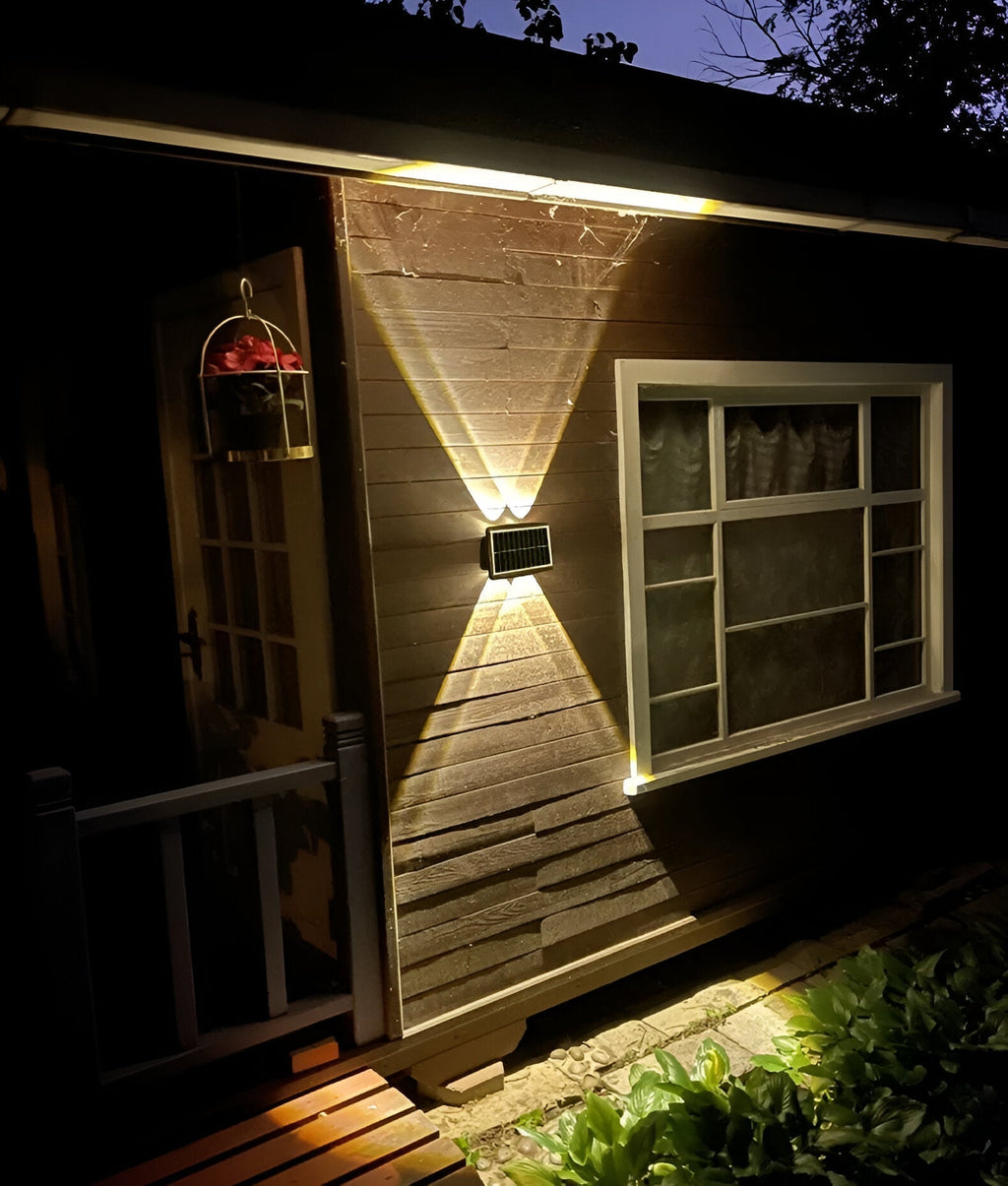 Auristia - Waterproof LED Solar Wall Lamp for Outdoor Use with Up & Down Lighting