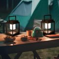 Lunistra - Black Portable Solar Lantern with USB Charging for the Garden