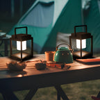 Lunistra - Black Portable Solar Lantern with USB Charging for the Garden