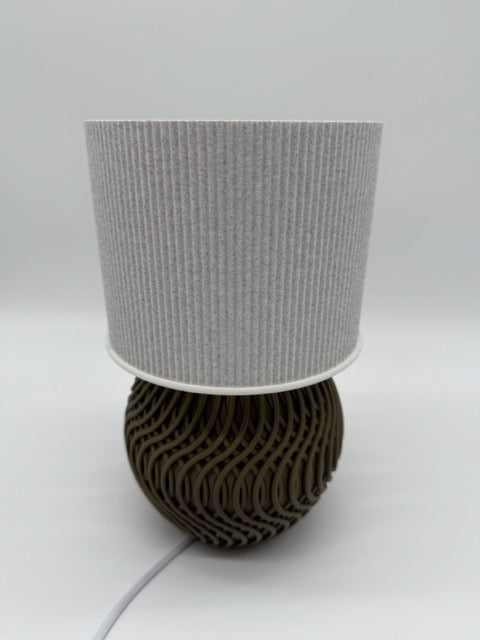 Modern Table Lamp "Marble" with Marble Pattern Shade and Stylish Geometric Base – Ambient Lighting