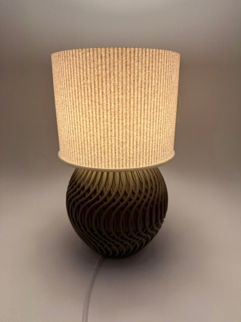Modern Table Lamp "Marble" with Marble Pattern Shade and Stylish Geometric Base – Ambient Lighting