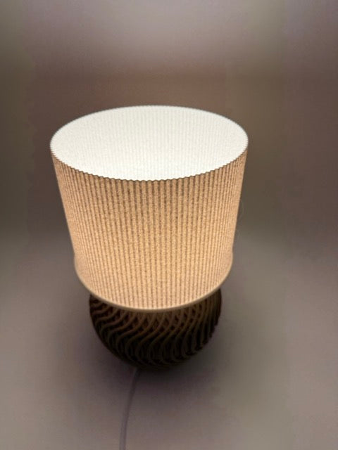 Modern Table Lamp "Marble" with Marble Pattern Shade and Stylish Geometric Base – Ambient Lighting