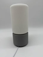 Dots Modern Table Lamp with Cylindrical White Shade and Grey Base – Stylish Ambient Lighting
