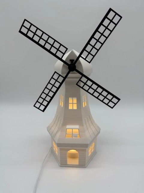 Mill Decorative Table Lamp in the Shape of a Windmill – Unique Ambient Lamp with Warm Light
