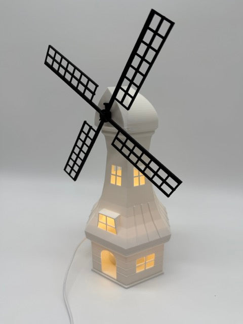 Mill Decorative Table Lamp in the Shape of a Windmill – Unique Ambient Lamp with Warm Light