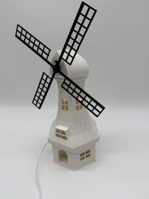 Mill Decorative Table Lamp in the Shape of a Windmill – Unique Ambient Lamp with Warm Light