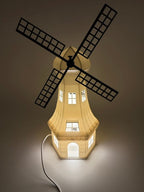 Mill Decorative Table Lamp in the Shape of a Windmill – Unique Ambient Lamp with Warm Light