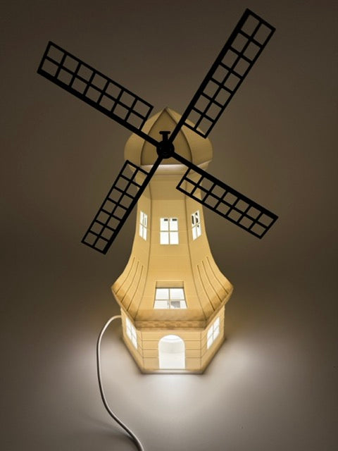 Mill Decorative Table Lamp in the Shape of a Windmill – Unique Ambient Lamp with Warm Light