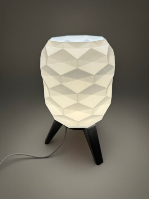 Switch Design Table Lamp with Geometric Pattern and Black Base – Modern Ambient Lighting