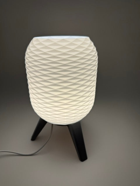 Switch Design Table Lamp with Geometric Pattern and Black Base – Modern Ambient Lighting