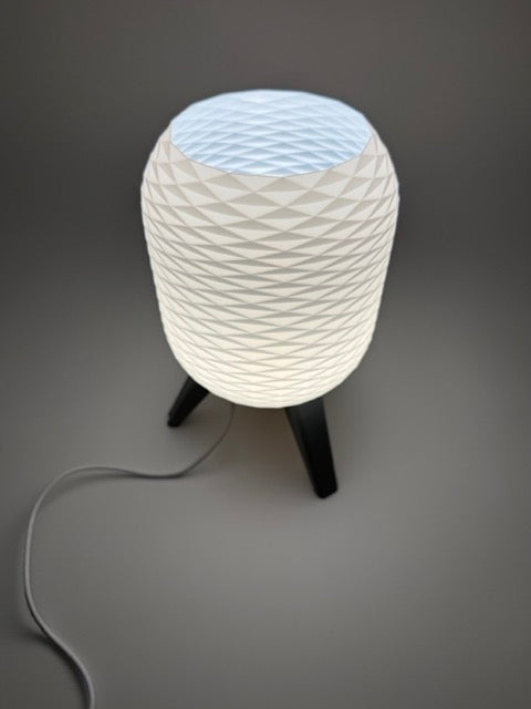 Switch Design Table Lamp with Geometric Pattern and Black Base – Modern Ambient Lighting