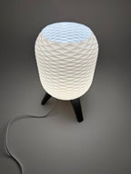 Switch Design Table Lamp with Geometric Pattern and Black Base – Modern Ambient Lighting