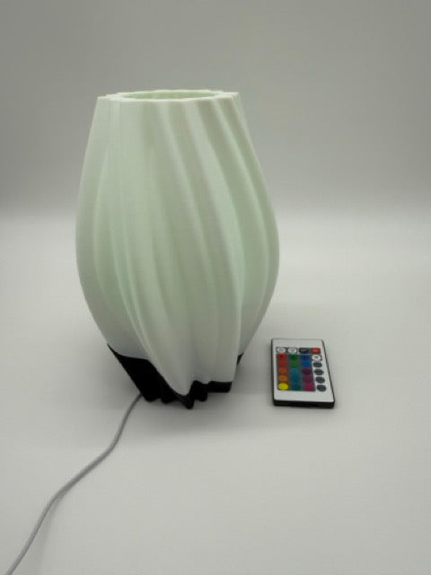 Waves Design Table Lamp with Color-Changing Light and Remote Control – Modern Ambient Lamp