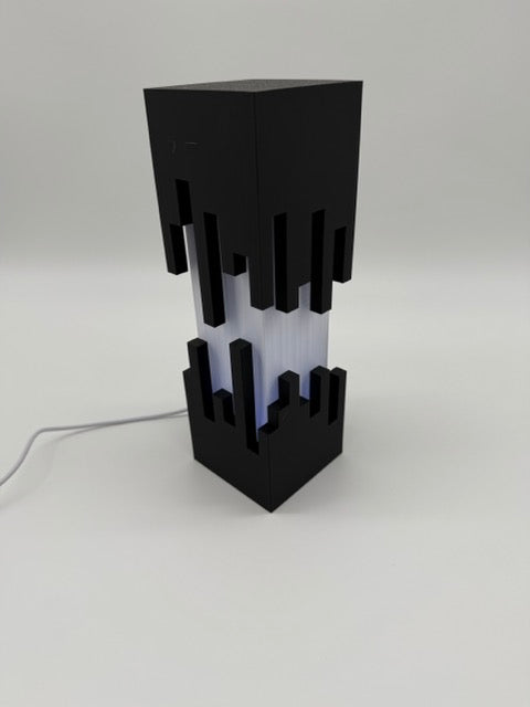 Design Table Lamp "Future" with Black Cut-Out Pattern and Color Changing – Modern Ambient Lamp with Remote Control