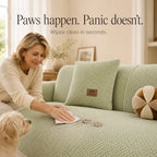 Non-Slip Sofa Cover for Pets – Plush Grip-Dot Couch Protector