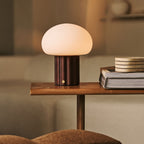 Jord Dark Brown Rechargeable Table Lamp | Wireless, Unique & Up to 100 Hours of Light