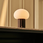 Jord Dark Brown Rechargeable Table Lamp | Wireless, Unique & Up to 100 Hours of Light