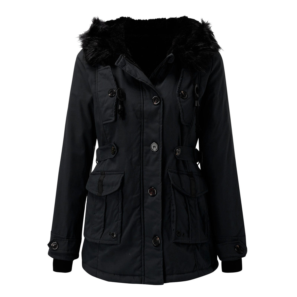 Women's Winter Coat – Thick Hooded Parka, Water-Resistant