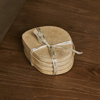 Li Coaster Set Organic Travertine Travertino Classico