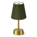 Liberty Rechargeable Cordless Table Lamp - Brass - Moss Green Shade [C]