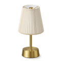 Liberty Rechargeable Cordless Table Lamp - Brass - Ivory Shade [C]