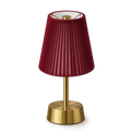 Liberty Rechargeable Cordless Table Lamp - Brass - Red Shade [C]