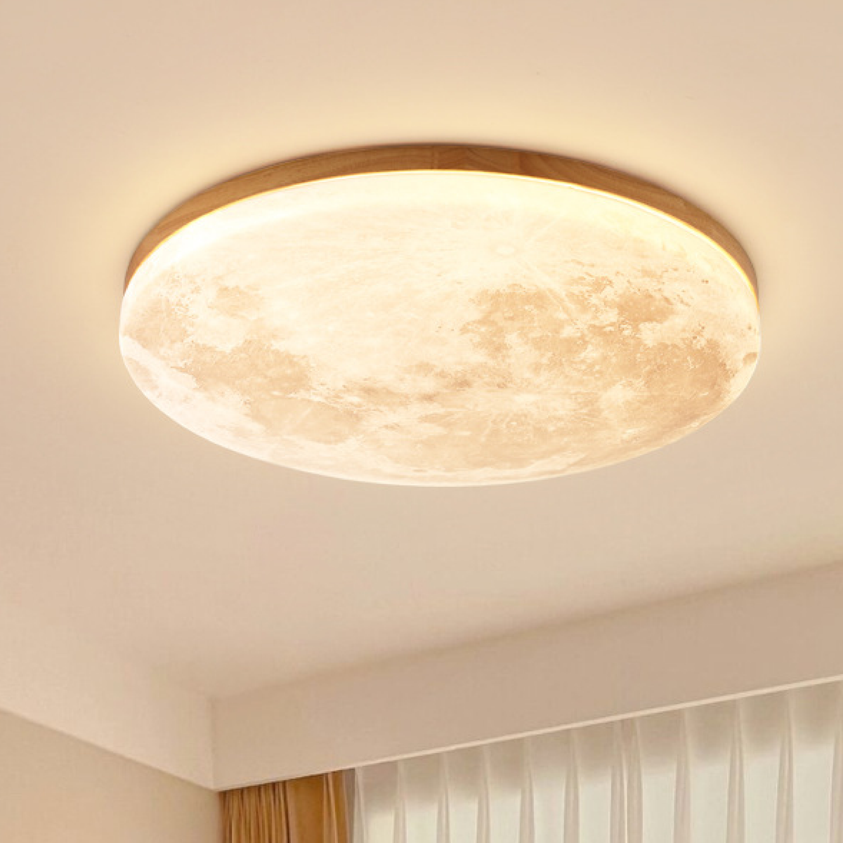 Moon Ceiling Light LED – Acrylic Pendant Lamp with Dimmable Color Temperature