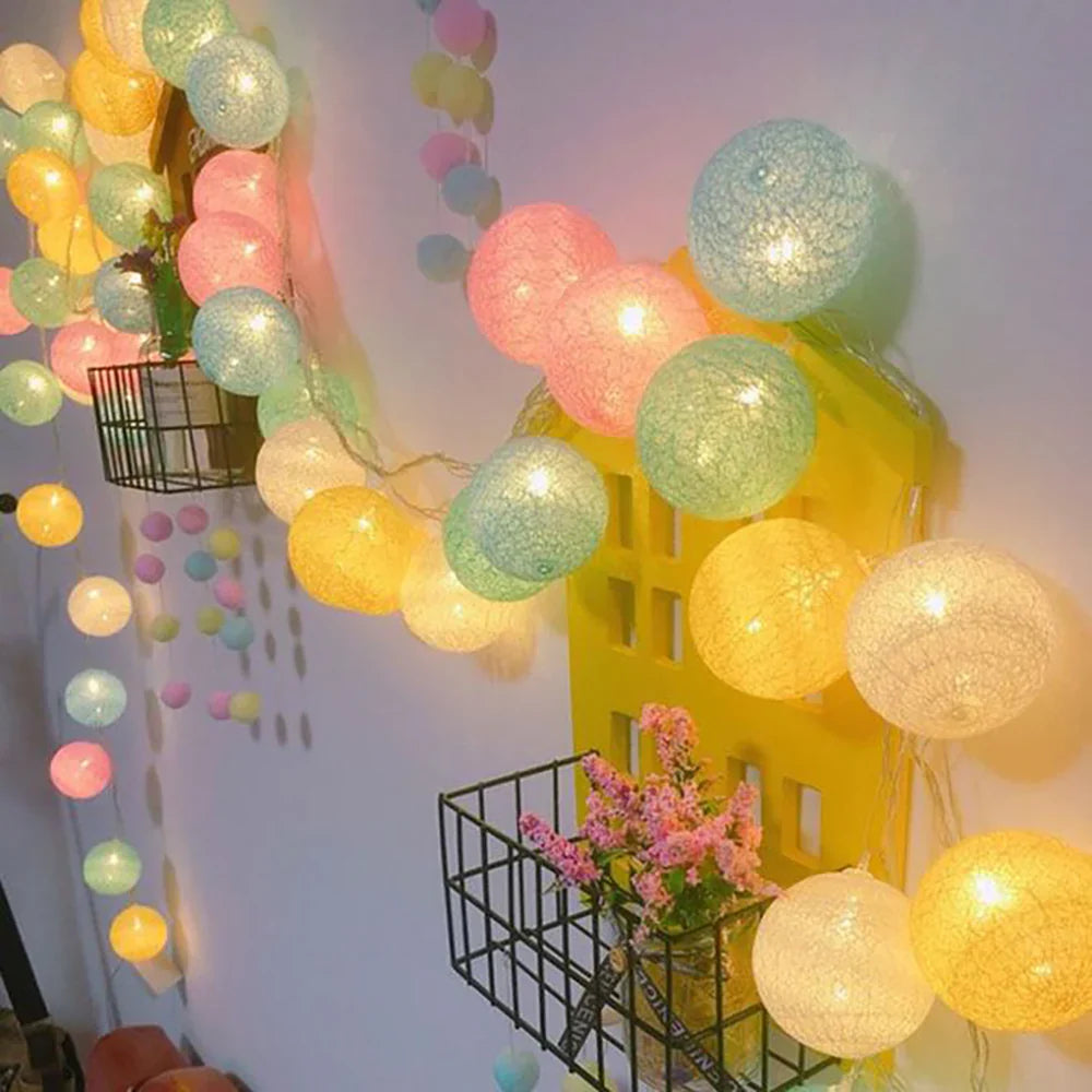 Cotton Light Ball Garland – Create Atmosphere and Warmth in Any Space