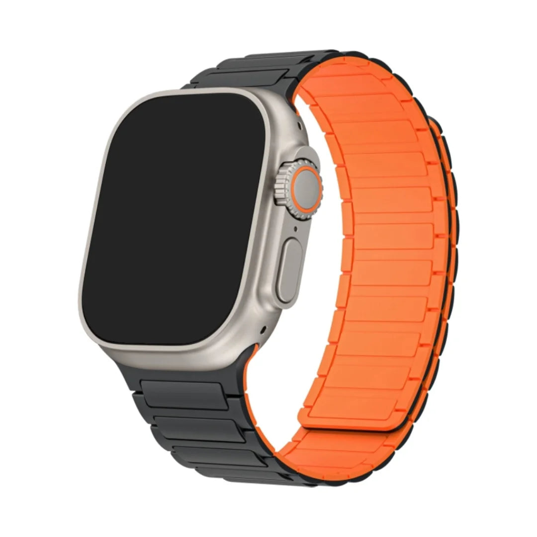 Magnetic Silicone Watch Strap for Apple Watch - Adjustable Loop Band
