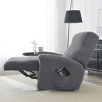 Recliner Chair Cover with Side Pocket - Fitted Microfiber Protector