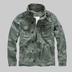 Men's Short Camouflage Military Jacket – Stand Collar