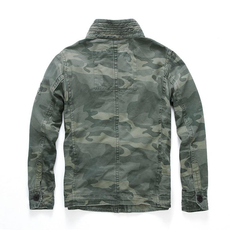Men's Short Camouflage Military Jacket – Stand Collar