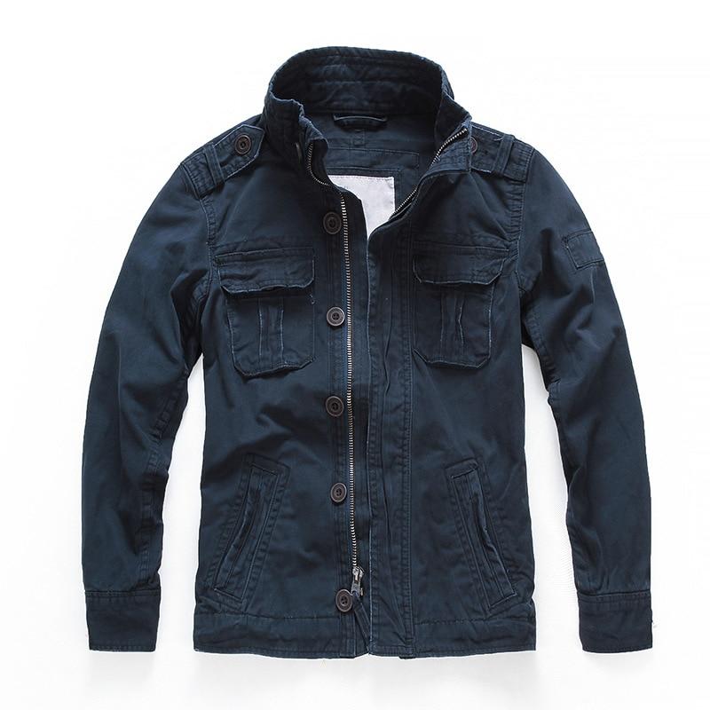 Men's Short Camouflage Military Jacket – Stand Collar