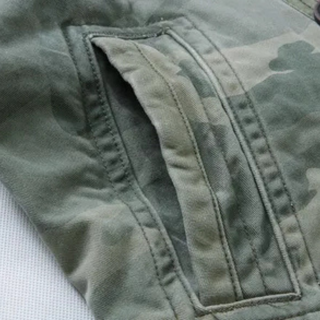 Men's Short Camouflage Military Jacket – Stand Collar