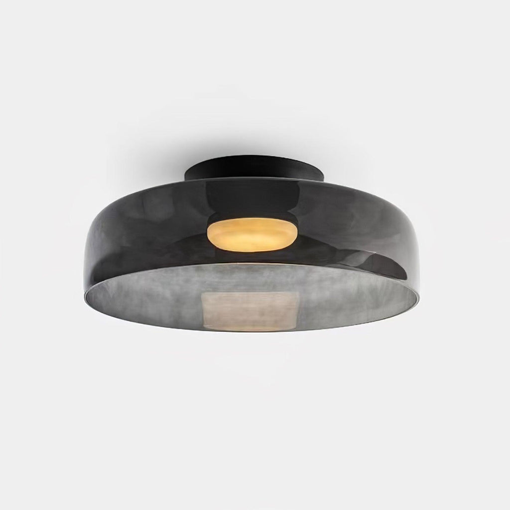 Minimalist Ceiling Light Integrated LED Smoked Glass  10