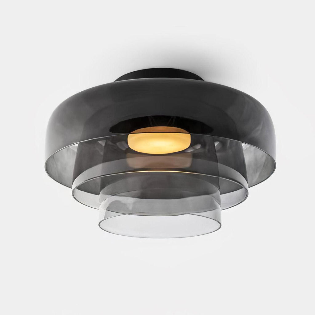 Minimalist Ceiling Light Integrated LED Smoked Glass  13