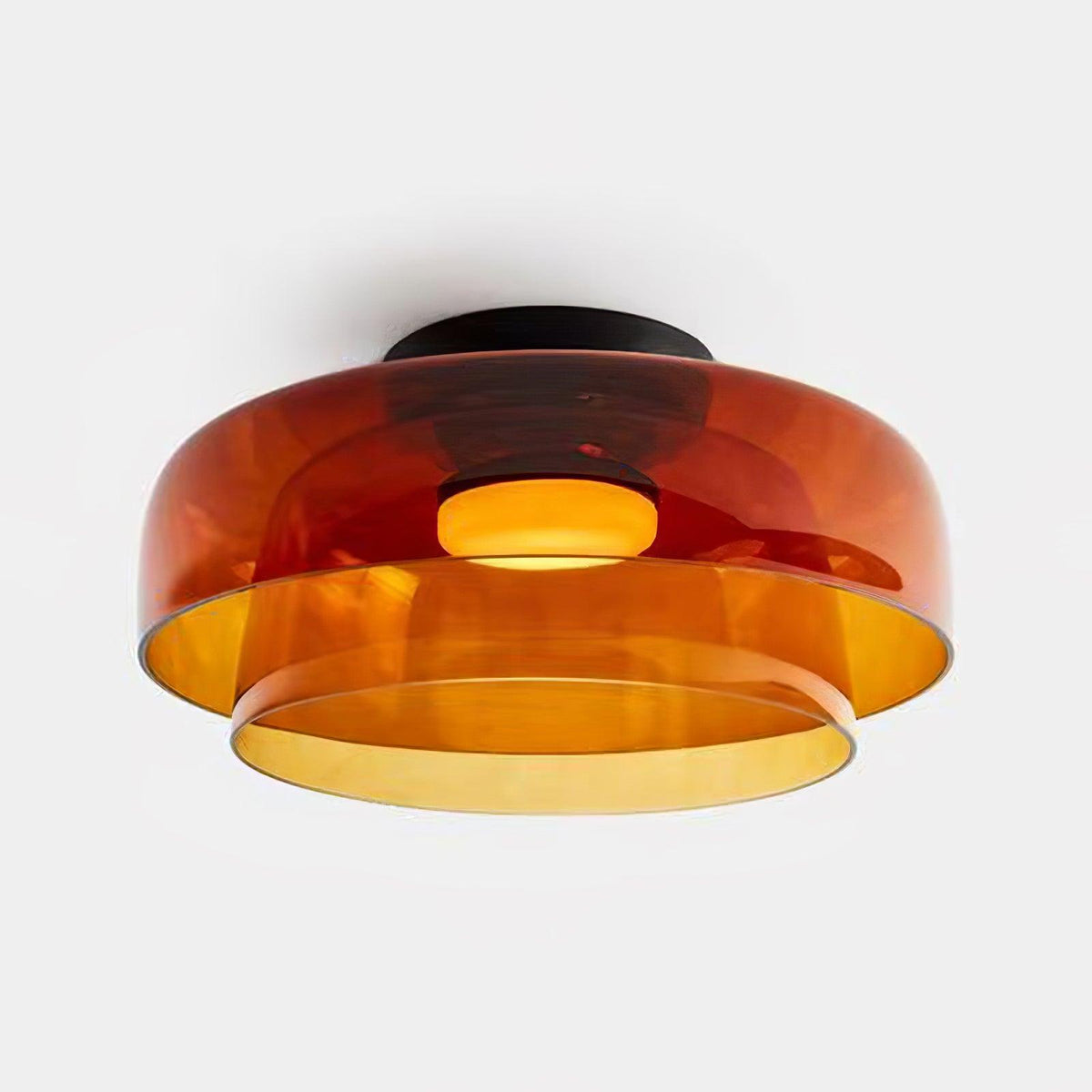Minimalist Ceiling Light Integrated LED Smoked Glass  21